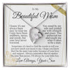 To My Beautiful Mom - I Love You Heart Necklace