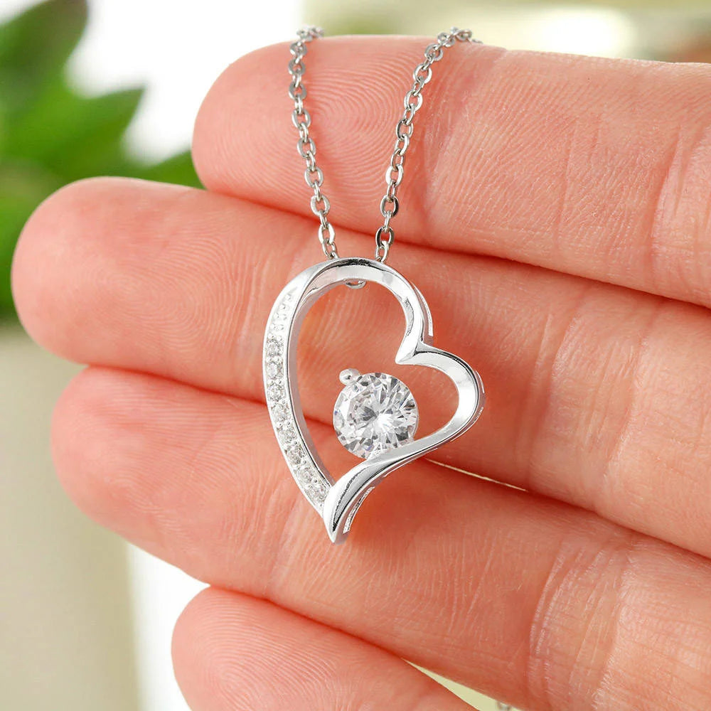 To My Beautiful Mom - I Love You Heart Necklace